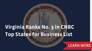 Virginia is No. 3 on Top States for Business 2026